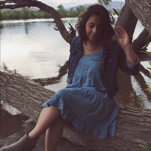 Chambray tank dress
